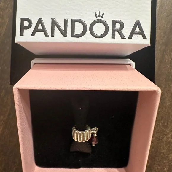 Pandora January  Birthstone Dangle Charm -100% authentic - RETIRED PIECE - Picture 3 of 4